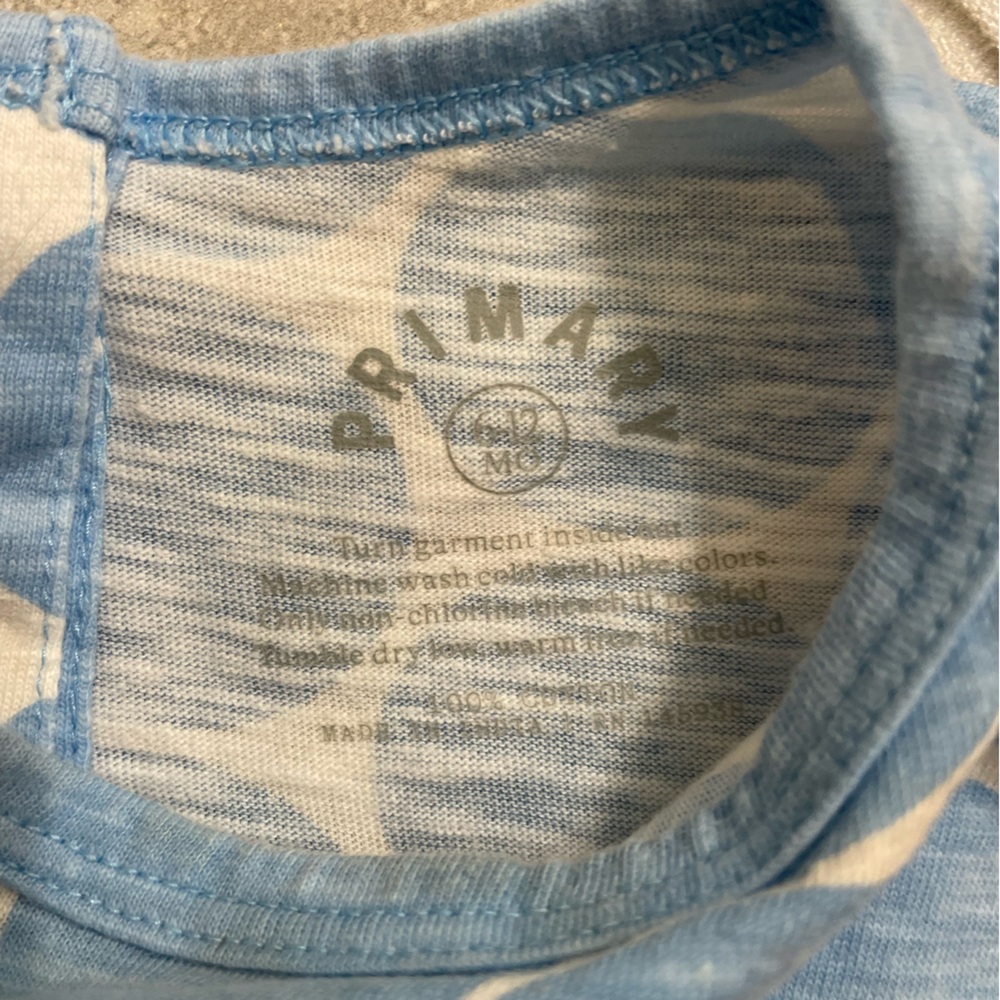 Primary Sky Blue and White bubble romper